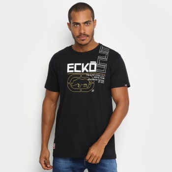 Camiseta Ecko Básica Estampada Masculina - Preto