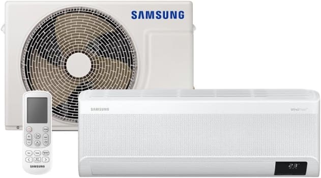 Ar-condicionado Split Inverter Samsung WindFree Pro Energy Sem Vento 9.000 BTUs Frio AR09CVFAAWKNAZ, 220V