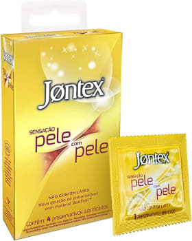 Preservativo Camisinha Jontex Pele com Pele - 4 Unidades