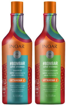 Kit Inoar Bombar Shampoo 1000ml + Condicionador 1000ml