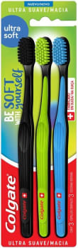 Escova Dental Ultra Soft 3 Unidades (Cores Sortidas) - Colgate