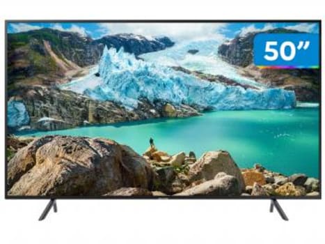 Smart TV 4K LED 50” Samsung UN50RU7100 Wi-Fi - HDR 3 HDMI 2 USB - Magazine Ofertaesperta