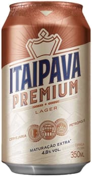 5 Unidades - Cerveja Itaipava Premium Puro Malte Lata 350ml