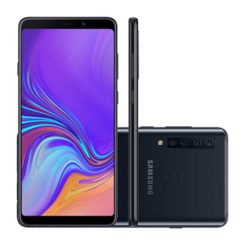 Smartphone Samsung Galaxy A9 128GB Preto 4G Tela 6.3" Câmera Quadrupla 24MP Selfie 24MP Dual Chip Android 8.0