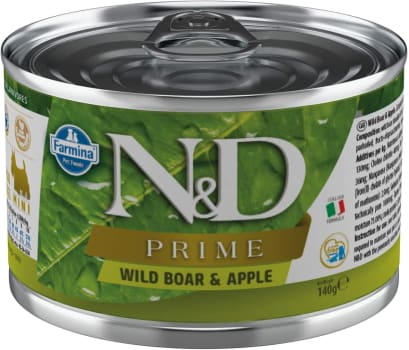 Ração Úmida N&D Prime para Cães Adultos Sabor Javali & macã 140g