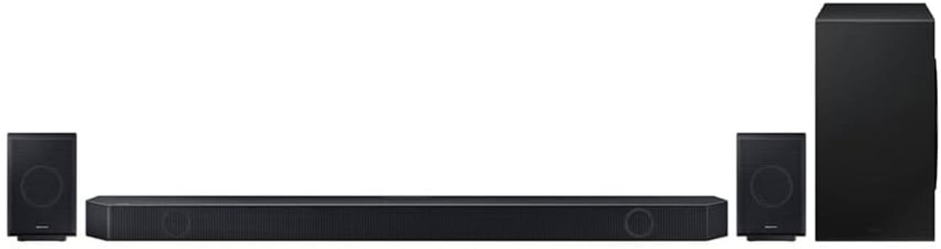 Soundbar Samsung HW-Q990C, com 11.1.4 canais, Dolby Atmos, Acoustic Beam, Sincronia Sonora e Alexa integrado