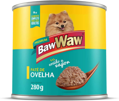 10 Unidades de Patê Baw Waw para Cães Sabor Ovelha 280g