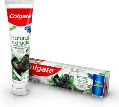 [2 UNIDADES] Creme Dental Colgate Natural Extracts Carvão Ativado 140g