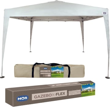 Gazebo X-flex Oxford Com Silvercoating Branco 3m X 3m Mor