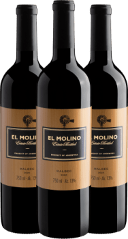 Trio El Molino Malbec 2020 | R$ 32,90 por garrafa