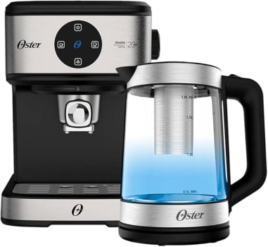 Kit Espresso Oster - Cafeteira Double e Chaleira Tea - 127V