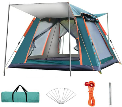 Barraca 2/3/4/6 Pessoas de Camping Para Barraca em Formato Dome com Montagem Rápida e Proteção Contra Chuva e Vento