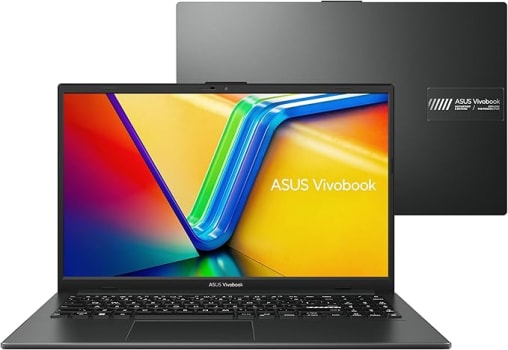 Notebook ASUS VivoBook Go 15, AMD RYZEN 5 7520U, 8GB, 256GB SSD, KeepOS, Tela 15,6" FHD, Mixed Black - E1504FA-NJ731