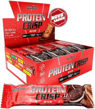 Protein Crisp Bar - 12 Unidades 45g Cookies And Cream - IntegralMédica