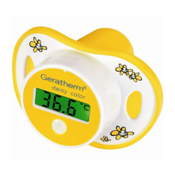 Termômetro Digital Geratherm de Chupeta Daisy Color Amarelo