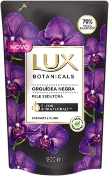 10 Unidades - Sabonete Liquido Lux Botanicals Orquidea Negra 200ml Refil