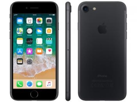 iPhone 7 Apple 32GB Preto Matte 4G Tela 4.7"Retina - Câm. 12MP + Selfie 7MP iOS 11 Proc. Chip A10 - Magazine Ofertaesperta