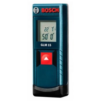 Trena a Laser GLM15 com Alcance de Até 15 Metros Fácil Manuseio e Leitura, Revestimento Emborrachado - Bosch