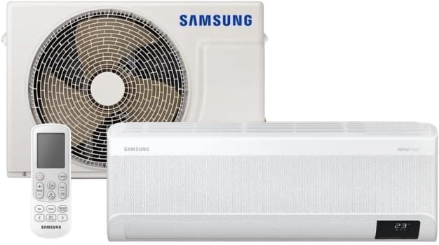 Samsung Ar-condicionado Split Inverter WindFree Connect Sem Vento 12.000 BTUs Quente e Frio AR12BSEAAWKNAZ, 220V