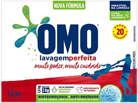 Sabão em Pó Omo Lavagem Perfeita 1.6kg - Edição Limitada (Embalagem pode variar)