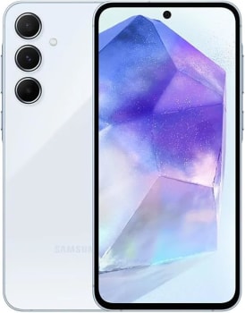 Celular Samsung Galaxy A55 5G, Câmera Tripla até 50MP, Tela 6.6", 256GB Azul Claro