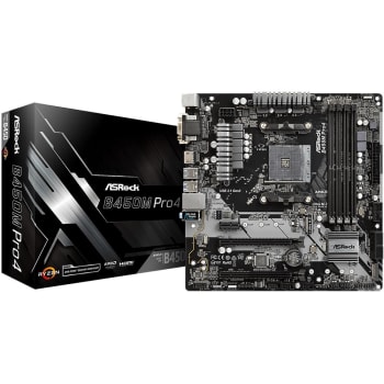 Placa-Mãe ASRock B450M Pro4, AMD AM4, mATX, DDR4