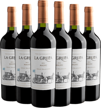 Kit 6 La Grupa Gran Selección Malbec por R$27,90 cada Garrafa