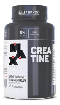 Creatina Monohidratada Em Capsulas Max Titanium Creatina Cápsulas 100% Pura Pote Com 120 Unidades