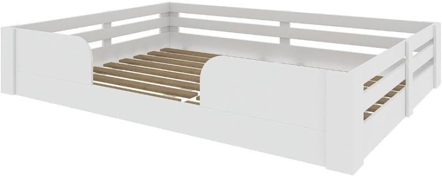 Cama Infantil Montessoriana Casal Liz Branco Perfect Wood