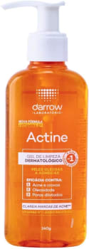 Darrow Actine Gel De Limpeza + Vit C Pele Oleosa A Acneira - 140G Laranja