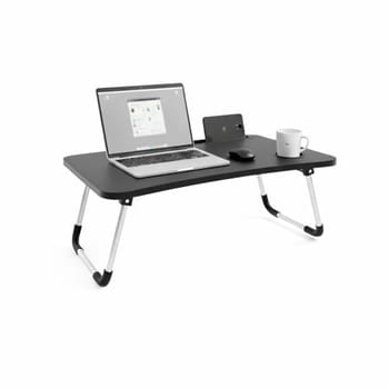 Mesa Para Notebook Dobrável Articulada em MDF Grafite Suporte Portátil Home Office Preto