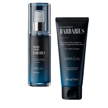 Kit Body Splash Barbarius + Hidratante Desodorante Masculino