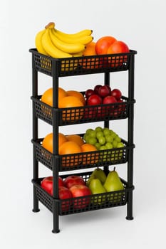 Fruteira De Chao Estante Com 4 Prateleira Organizadora De Plástico Modular Multiuso Para Cozinha Quarto Sapateira