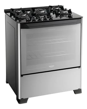 Fogão 5 Bocas Dako Magister Style Com Frente Espelhada Mesa de Vidro e Tripla Chama Bivolt