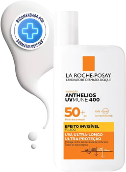 La Roche-Posay, Anthelios UVMune 400, Protetor Solar Facial de alta performance, Protege contra os raios UVA Ultra-Longos, Textura Fluida, FPS60 (SPF50+), 50ml