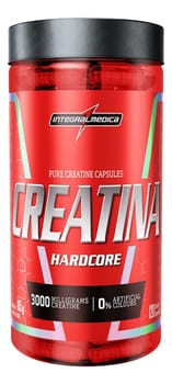 Creatina Hardcore 100% Pura 120 Capsulas Energia e Força - Integralmedica