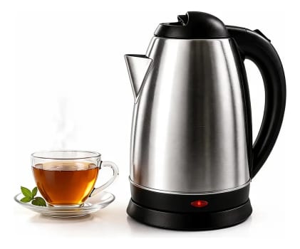Chaleira Elétrica Inox 1,8l Ferve Água Rápido Café 127v 220v