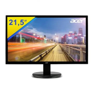 Monitor Acer com Tela Full HD 21.5" LED Widescreen, Resolução de 1920 x 1080, Tempo de Resposta 5ms, Conexão VGA, DVI - K222HQL