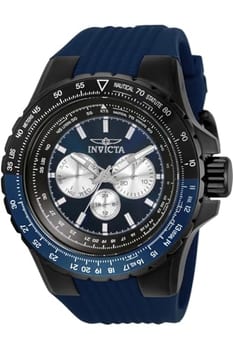 Invicta Relógio masculino Aviator 33037 de quartzo, Azul, Cronógrafo, movimento de quartzo