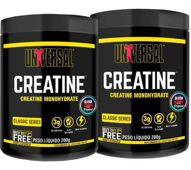 Creatina Monohidratada Universal Nutrition em Pó 400g Kit com 2 Potes