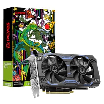 PCYES PLACA DE VIDEO NVIDIA GEFORCE GTX 1660 SUPER GDDR6 6GB 192BITS DUAL-FAN GRAFFITI SERIES - PA1660S6GR6DF - Cor: Preto