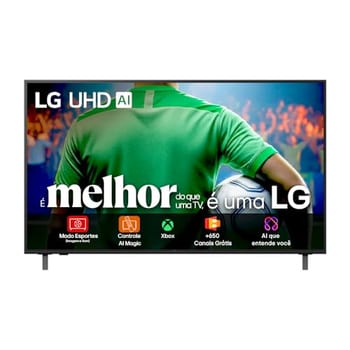 Smart TV 4K 55" LG UHD 55UA85 Processador α7 AI Ger8 4K Super Upscaling Google Cast Alexa Integrado Controle AI Smart Magic WebOS 25