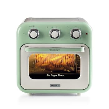 Ariete 4632, Fritadeira 2 em 1, Air Fryer e Forno Elétrico Vintage Verde, Capacidade de 16 Litros, 1400 Wats, Porta Transparente - 220V