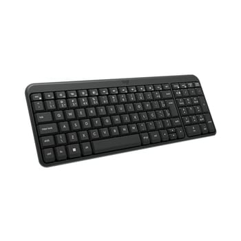 Teclado Sem Fio Logitech K250 Bluetooth com Conectividade Rápida e Fácil, Design Compacto, Teclado Numérico, Layout ABNT2, Teclas Resistentes a