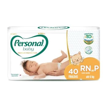 Personal Fralda Baby Premium Protection P, 40 Unidades