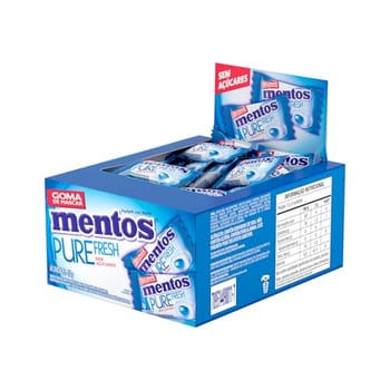 Gomas de Mascar, Mentos, Pure Fresh Mint, Sem Açúcar, Sabor de Menta - Monopeça 120g | 60 Unidades