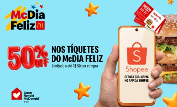 Cupom de 50% OFF em Big Macs no Mc Dia Feliz!