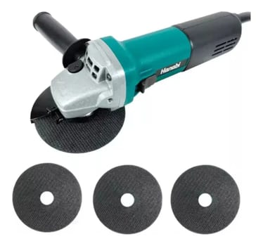 Esmerilhadeira Lixadeira Angular 880w 115mm Hanabi Cor Azul-petróleo Frequência 60hz