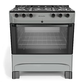 Fogão Mueller titânio 5 Bocas com mesa esmaltada e acendimento Mfi5bc