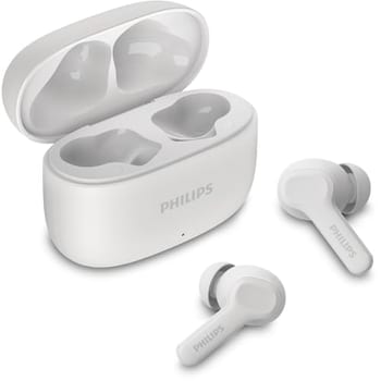 PHILIPS, Fone de Ouvido Sem Fio TWS, TAT1109WT/00, Bluetooth, Com Microfone, Até 24 horas de bateria, Branco